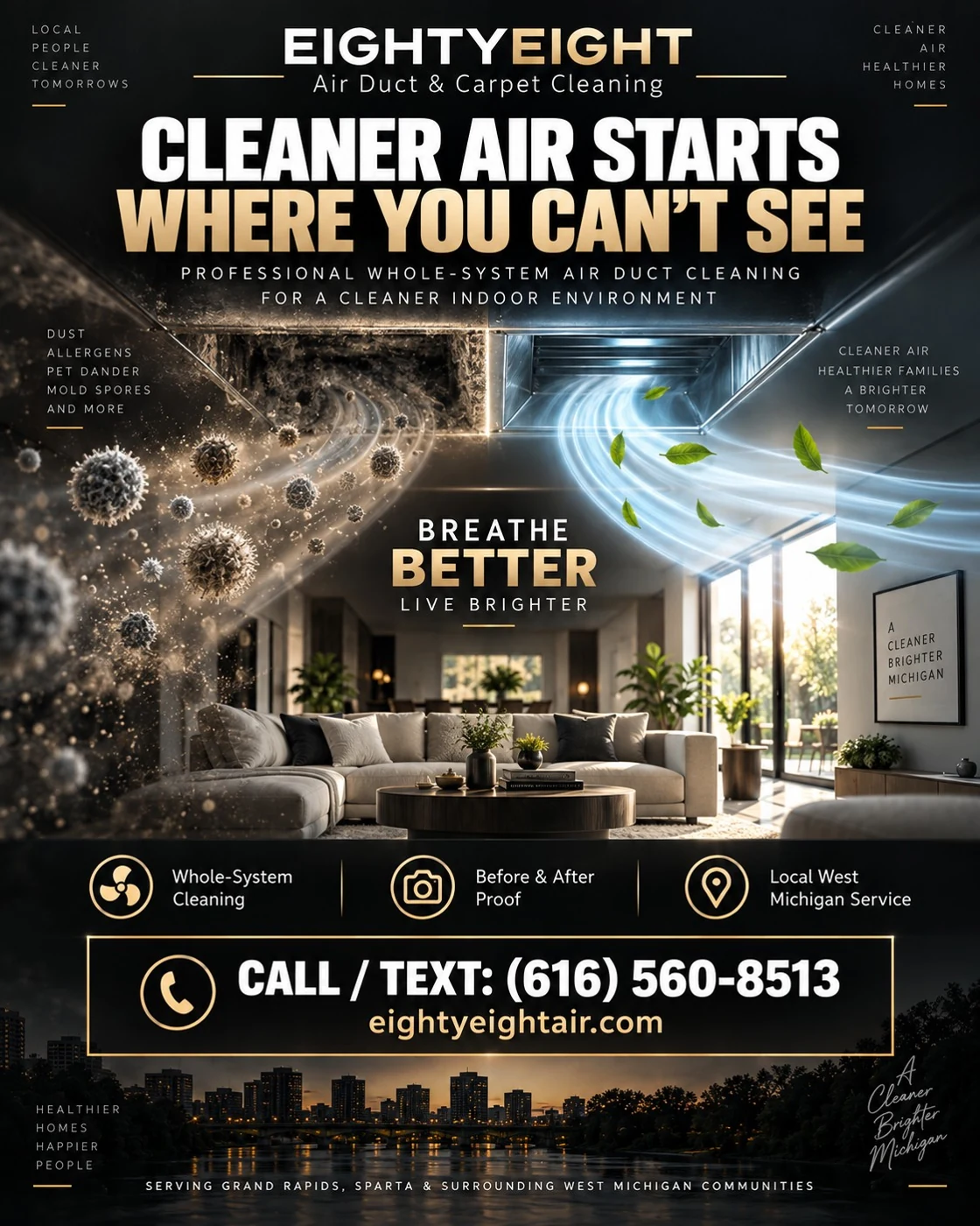 Air duct cleaning promotional campaign creative