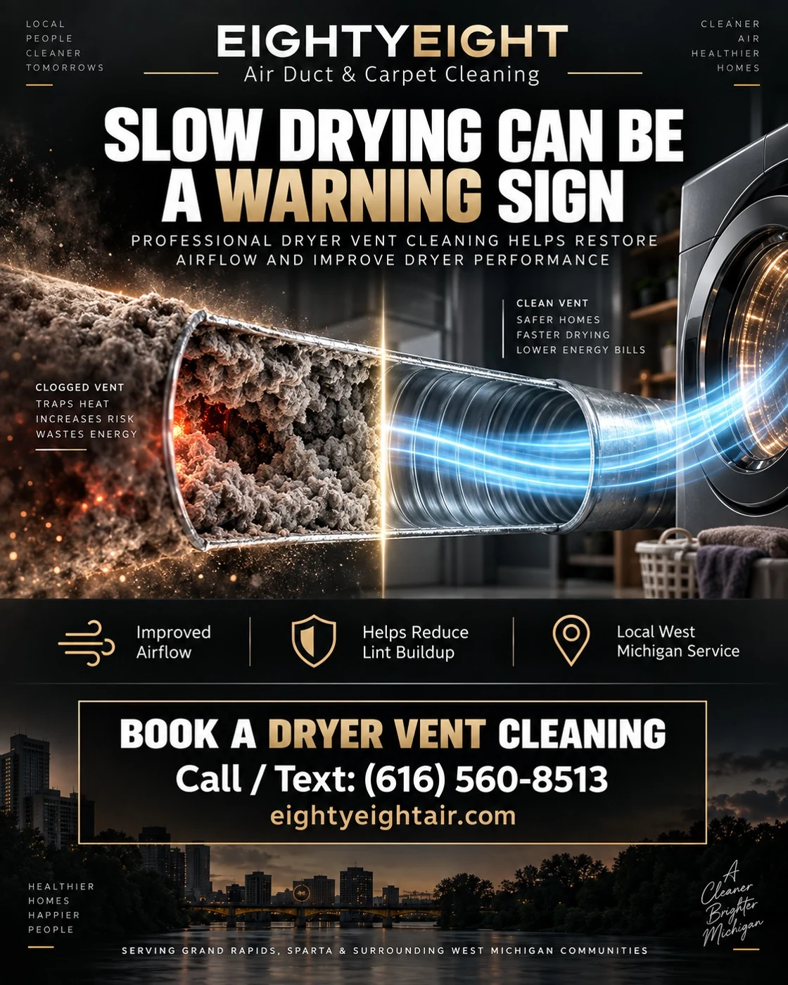 Dryer vent cleaning promotional creative